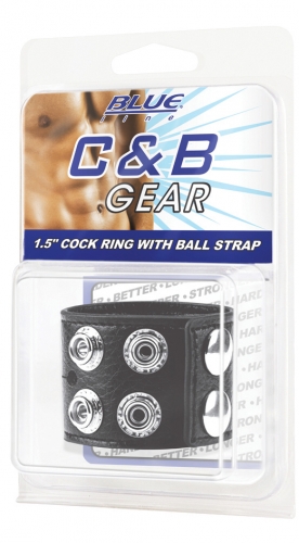 BLUE LINE C&B GEAR 1,5' Cock Ring With Ball Strap