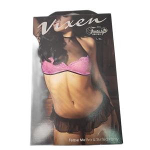 Tease Me Bra & Skirted Panty Gre L / XL